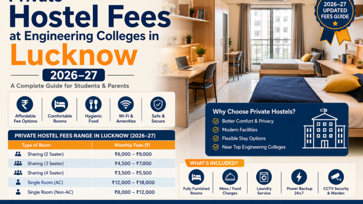 Private Hostel Fees at Engineering Colleges in Lucknow 2026–27