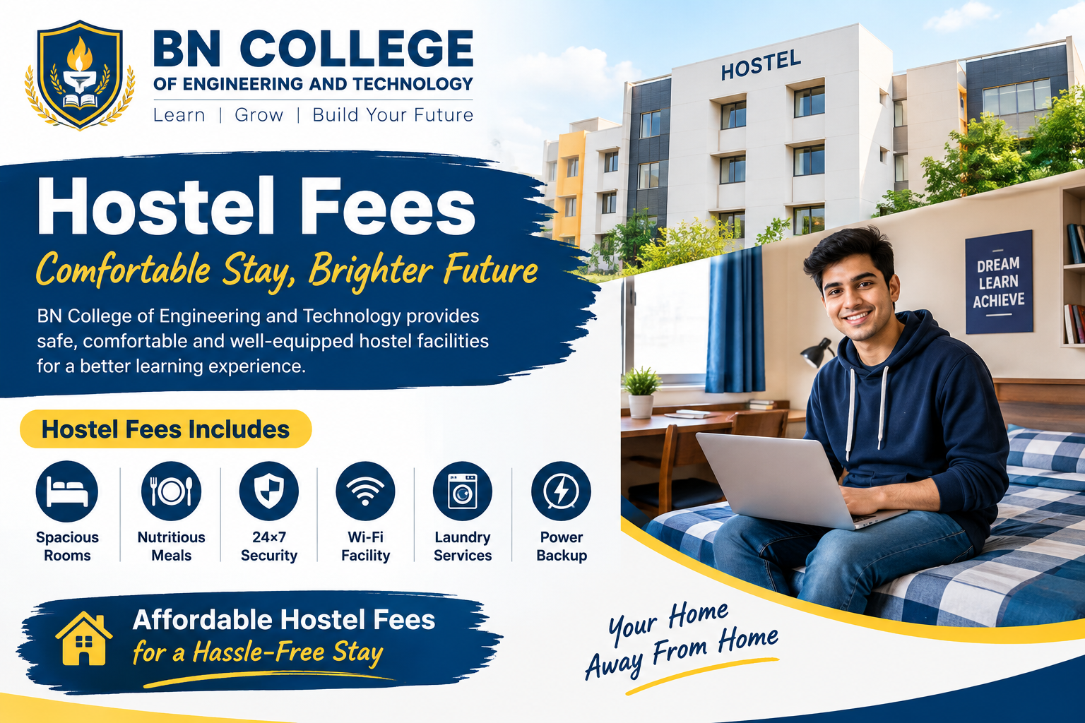 BN College of Engineering and Technology (BNCET) Lucknow hostel fees