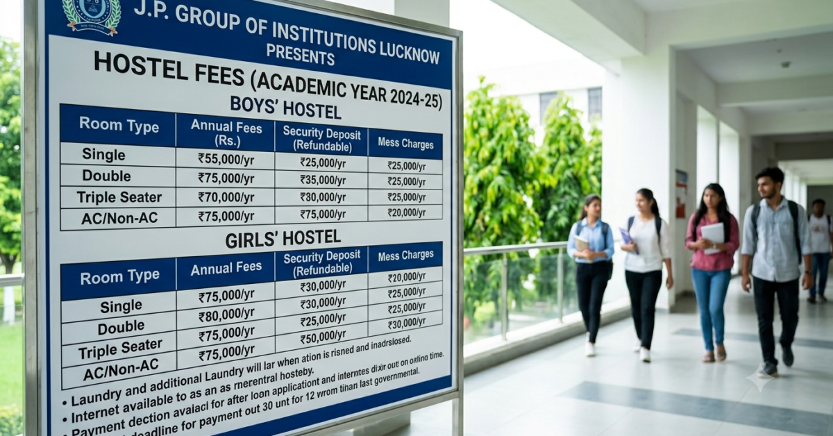 J P Group of Institutions Lucknow Hostel Fees