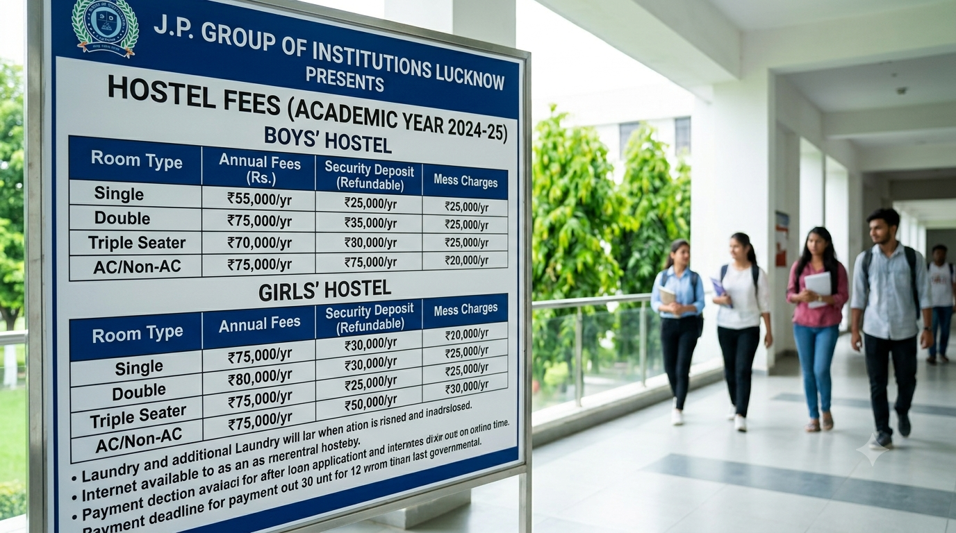 J P Group of Institutions Lucknow Hostel Fees