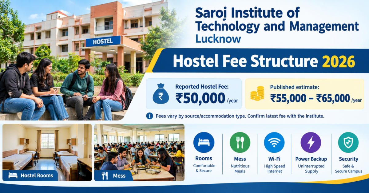 Saroj Institute of Technology and Management Lucknow hostel fee structure
